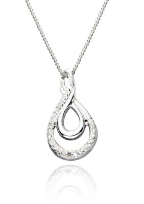 Belk & Co. Diamond Infinity Pendant in Sterling Silver