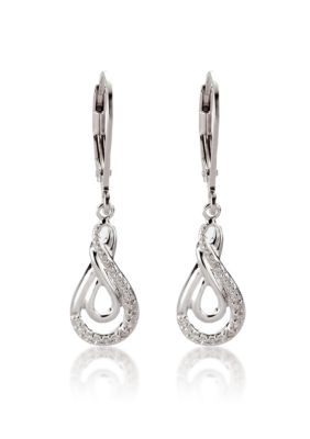 Belk & Co. Diamond Infinity Drop Earrings in Sterling Silver
