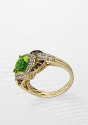 Le Vian Peridot and Diamond Ring