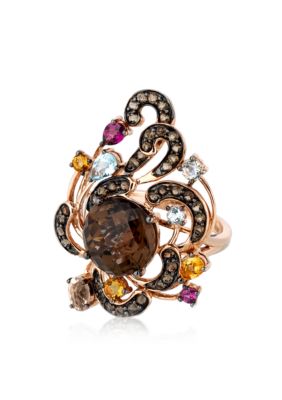 Le Vian Chocolate Quartz Multistone Ring