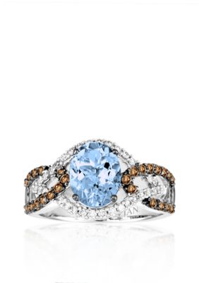 Le Vian Aquamarine and Diamond Ring