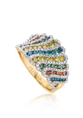 Le Vian Mixberry Diamonds Wide Band in Honey Gold