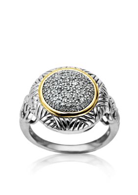 Belk & Co. Sterling Silver & 14k Diamond Ring