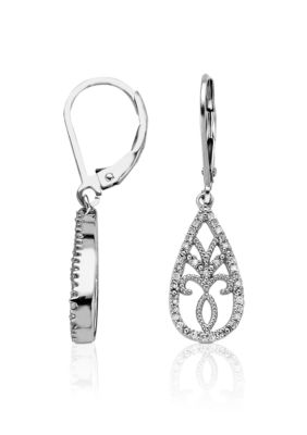 Belk & Co. Sterling Silver Diamond Earrings