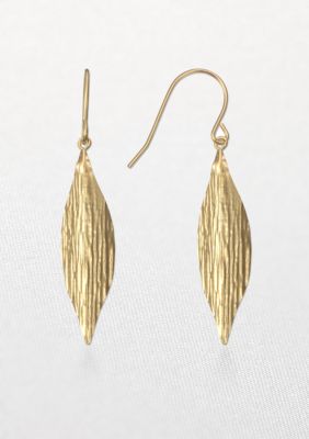Belk & Co. 14k Textured Leaf Earring