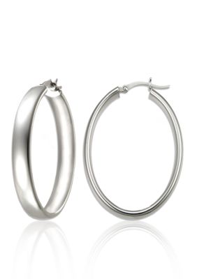 Belk & Co. Sterling Silver Oval Hoop Earrings