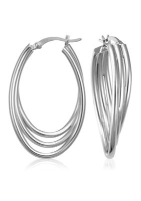 Belk & Co. Sterling Silver Layered Swirl Hoop
