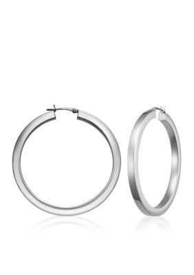 Belk & Co. Sterling Silver Square Tube Hoop Earrings