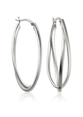 Belk & Co. Sterling Silver Double Twist Hoop Earrings