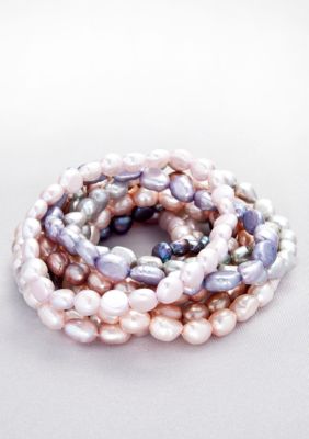 Belk & Co. Multi-Colored Pearl Stretch Bracelets Set of 10