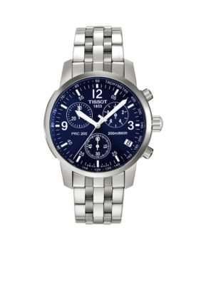 Tissot PRC200 Men's Blue Quartz Chronograph Classic Watch<br>