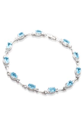 Belk & Co. Sterling Silver Blue Topaz Bracelet