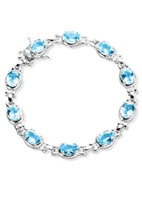 Belk & Co. Sterling Silver Blue Topaz Bracelet  