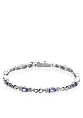 Belk & Co. Sterling Silver Tanzanite Diamond Bracelet