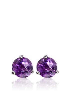 Belk & Co. 14k White Gold Amethyst Stud Earring  