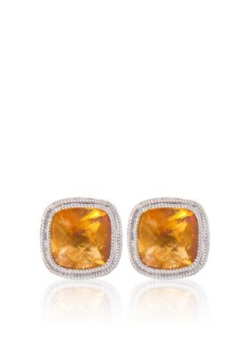 Belk & Co. Sterling Silver Citrine Earrings