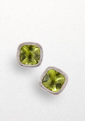 Belk & Co. Sterling Silver Peridot Earrings  
