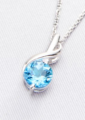 Belk & Co. Sterling Silver Blue Topaz Pendant <br>