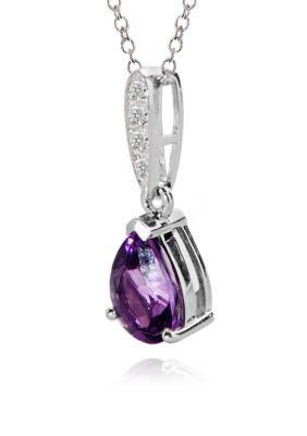 Belk & Co. Sterling Silver Amethyst Pendant  