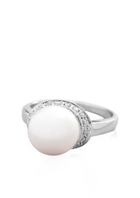 Belk & Co. Sterling Silver Freshwater Pearl and Diamond