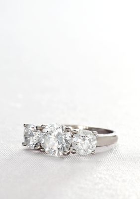 Belk & Co. Platinum Plated Sterling Silver Cubic Zirconia Ring
