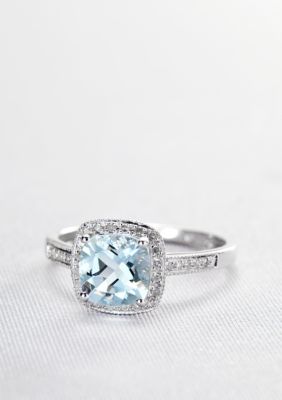 Belk & Co. Aquamarine and Diamond Ring