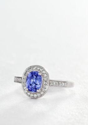 Belk & Co. Sterling Silver Tanzanite and Diamond Ring