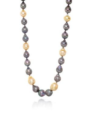 CHEAP Belk & Co. 14k Yellow Gold Black Tahitian Pearl and Golden South
Sea Pearl Necklace OFFER