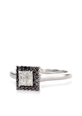 Belk & Co. Black & White Diamond Ring