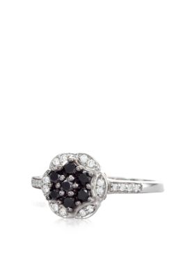Belk & Co. Black & White Diamond Cluster Ring