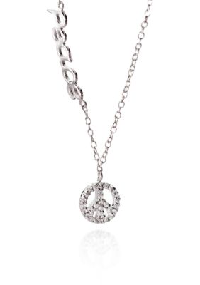 Belk & Co. Platinum Plated Sterling Silver Cubic Zirconia 
