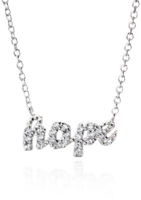 Belk & Co. Platinum Plated Sterling Silver Cubic Zirconia Mini 
