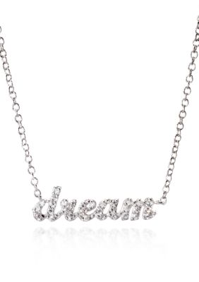Belk & Co. Platinum Plated Sterling Silver Cubic Zirconia 