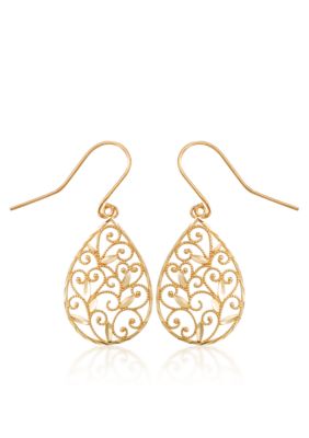 Belk & Co. Pear Shape Lace Dangle Earrings