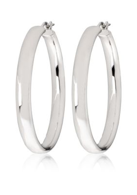Belk & Co. Sterling Silver Bold Wedding Band Hoop Earrings