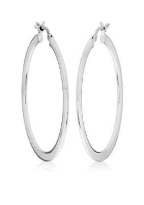 Belk & Co. Sterling Silver Sleek Polished Hoop Earrings