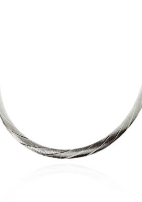 Belk & Co. Sterling Silver Reversible Omega Necklace