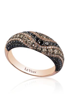 Le Vian Dome Chocolate Diamond Ring set in 14K Rose Gold Le Vian Dome Chocolate Diamond Ring set in 14K Rose Gold