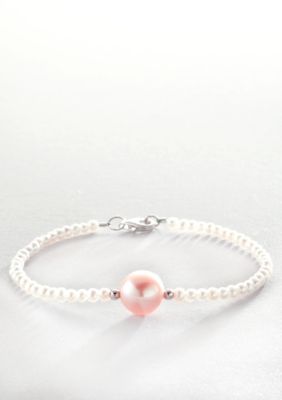 Belk & Co. Sterling Silver Freshwater Pearl  Bracelet with Pink Freshwater Pearl