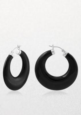 Belk & Co. Sterling Silver Onyx Earring