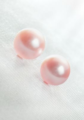 Belk & Co. Freshwater Pearl Pink 9-10mm Earrings