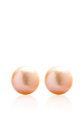 Belk & Co. Freshwater Pearl Peach 10-11mm Earrings