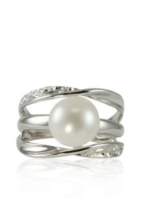 Belk & Co. Sterling Silver Freshwater Pearl Multi Row Ring