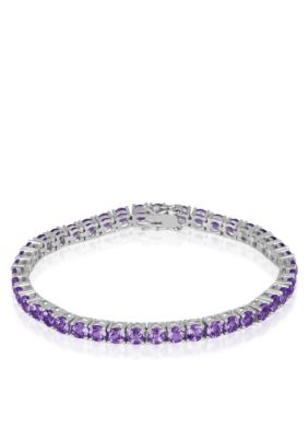 Belk & Co. Sterling Silver Amethyst Tennis Bracelet