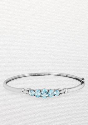 Belk & Co. Sterling Silver Blue Topaz Bangle