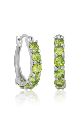 Belk & Co. Sterling Silver Peridot Hoop Earrings