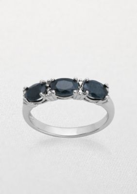 Belk & Co. Sterling Silver Black Sapphire Ring  