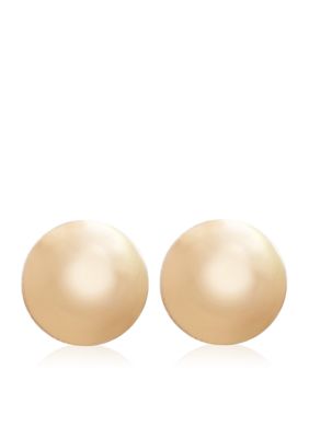 Belk & Co. 14k Yellow Gold 7mm Flat Ball Stud Earring