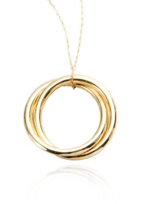 Belk & Co. 14k Yellow Gold Double Circle Pendant