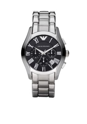 Emporio Armani Men's Classic Watch with Stainless Steel Bracelet with Black Round Face
